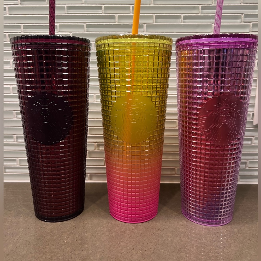 Bundle of 3 grid venti Starbucks tumblers